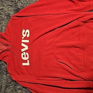 Red Levi's hoodie Medium